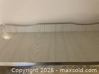 MaxSold Auction: Retro White Veneer Display Cabinet with Glass Sliding Doors, 40" W - Toronto (Ontario, Canada) SELLER MANAGED Estate Sale Online Auction - Queens Drive