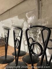 MaxSold Auction: Set of 6 Black Metal and Glass Candle Holders - Toronto (Ontario, Canada) SELLER MANAGED Estate Sale Online Auction - Queens Drive