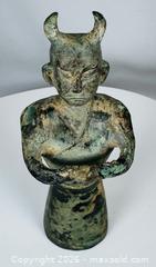 MaxSold Auction: Ancient Chinese Horned Guardian Pottery Figure in Silk Presentation Case | Han Dynasty - Maxsold Signature - Museum-Quality Artifacts, Ancient Antiquities and Collector Finds (CAN and US Shipping)