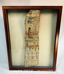 MaxSold Auction: Ancient Egyptian Polychrome Wooden Coffin Fragment | with Scarab and Funerary Scene | Circa 664–30 BCE - Maxsold Signature - Museum-Quality Artifacts, Ancient Antiquities and Collector Finds (CAN and US Shipping)