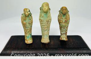 MaxSold Auction: Ancient Egyptian Ushabti Figures (3) | Circa 1069–664 BCE - Maxsold Signature - Museum-Quality Artifacts, Ancient Antiquities and Collector Finds (CAN and US Shipping)