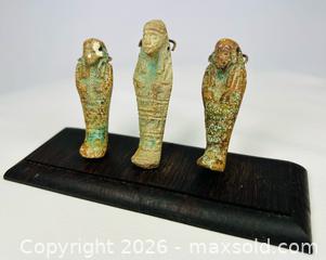 MaxSold Auction: Ancient Egyptian Ushabti Figures (3) | Circa 1069–664 BCE - Maxsold Signature - Museum-Quality Artifacts, Ancient Antiquities and Collector Finds (CAN and US Shipping)
