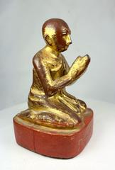 MaxSold Auction: Antique Burmese Gilded Monk Statue | Southeast Asian Buddhist Art | Circa 19th Century - Maxsold Signature - Museum-Quality Artifacts, Ancient Antiquities and Collector Finds (CAN and US Shipping)