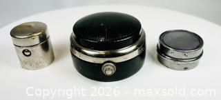 MaxSold Auction: Antique Desk Inkwell Collection of Three Pieces | Travel Writing Accessories | Circa 1900–1930 - Maxsold Signature - Museum-Quality Artifacts, Ancient Antiquities and Collector Finds (CAN and US Shipping)