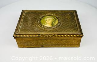 MaxSold Auction: Antique French Jewelry Box | Gilt Bronze & Portrait Lid | Circa 1850–1880 - Maxsold Signature - Museum-Quality Artifacts, Ancient Antiquities and Collector Finds (CAN and US Shipping)