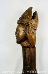 MaxSold Auction: Antique Hand-Carved Wooden Mortar and Pestle with Decorative Face Motif | 18th–19th Century - Maxsold Signature - Museum-Quality Artifacts, Ancient Antiquities and Collector Finds (CAN and US Shipping)