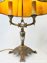MaxSold Auction: Antique Hand-Painted Scenic Lamp | European Countryside Theme | Circa 1920s - Maxsold Signature - Museum-Quality Artifacts, Ancient Antiquities and Collector Finds (CAN and US Shipping)