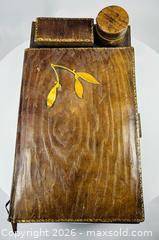 MaxSold Auction: Antique Portable Writing Slope with Integrated Inkwell & Stationery Compartments | Early 20th Century - Maxsold Signature - Museum-Quality Artifacts, Ancient Antiquities and Collector Finds (CAN and US Shipping)