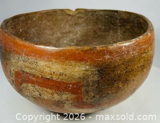 MaxSold Auction: Authentic Ancient Mesoamerican Burnished Clay Bowl | Painted Ceremonial Vessel | Circa 300 BCE – 700 CE - Maxsold Signature - Museum-Quality Artifacts, Ancient Antiquities and Collector Finds (CAN and US Shipping)
