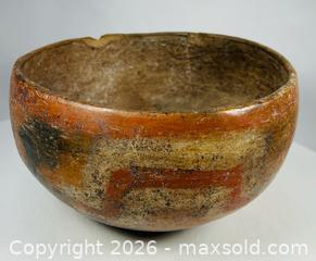 MaxSold Auction: Authentic Ancient Mesoamerican Burnished Clay Bowl | Painted Ceremonial Vessel | Circa 300 BCE – 700 CE - Maxsold Signature - Museum-Quality Artifacts, Ancient Antiquities and Collector Finds (CAN and US Shipping)