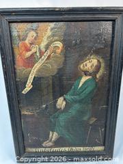 MaxSold Auction: Devotional Panel | Depicting Christ at the Scourging Column with Angelic Scroll | Circa 18th Century - Maxsold Signature - Museum-Quality Artifacts, Ancient Antiquities and Collector Finds (CAN and US Shipping)
