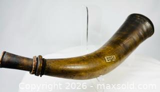 MaxSold Auction: Early Black Powder Horn with Collection Numbers | Historic Militaria | Circa 18th – Early 19th Century - Maxsold Signature - Museum-Quality Artifacts, Ancient Antiquities and Collector Finds (CAN and US Shipping)