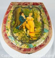 MaxSold Auction: Edwardian | Celluloid Collar Box with Bird Decoration and Linen Collars | Circa 1900–1920 - Maxsold Signature - Museum-Quality Artifacts, Ancient Antiquities and Collector Finds (CAN and US Shipping)