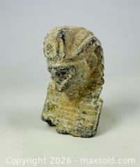 MaxSold Auction: Egyptian Pharaoh Head Fragment | Grand Tour Collectible | Circa 1800–1920 - Maxsold Signature - Museum-Quality Artifacts, Ancient Antiquities and Collector Finds (CAN and US Shipping)