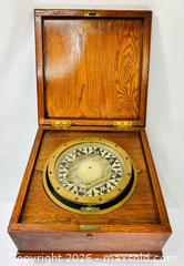 MaxSold Auction: E.S. Ritchie Marine Compass in Oak Case | From Yacht Argossy of Lt. Governor Louis Orville Breithaupt | Circa 1925 - Maxsold Signature - Museum-Quality Artifacts, Ancient Antiquities and Collector Finds (CAN and US Shipping)