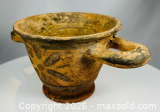 MaxSold Auction: Etruscan | Terracotta Skyphos with Floral Rosette Decoration | Circa 7th–5th Century B.C. - Maxsold Signature - Museum-Quality Artifacts, Ancient Antiquities and Collector Finds (CAN and US Shipping)