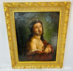 MaxSold Auction: European | Oil Painting of Jesus with Crown of Thorns | Circa 18th Century - Maxsold Signature - Museum-Quality Artifacts, Ancient Antiquities and Collector Finds (CAN and US Shipping)