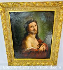 MaxSold Auction: European | Oil Painting of Jesus with Crown of Thorns | Circa 18th Century - Maxsold Signature - Museum-Quality Artifacts, Ancient Antiquities and Collector Finds (CAN and US Shipping)