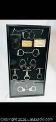 MaxSold Auction: Framed Antique Handcuffs & Restraint Collection | 19th–20th Century Police Artifacts - Maxsold Signature - Museum-Quality Artifacts, Ancient Antiquities and Collector Finds (CAN and US Shipping)