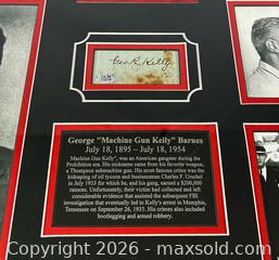MaxSold Auction: George “Machine Gun Kelly” Barnes | Authentic Gangster Era Signature & COA | Circa 1930's - Maxsold Signature - Museum-Quality Artifacts, Ancient Antiquities and Collector Finds (CAN and US Shipping)