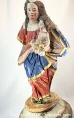 MaxSold Auction: Hand-Carved | Spanish Colonial | Virgin Mary & Child | Circa 18th Century - Maxsold Signature - Museum-Quality Artifacts, Ancient Antiquities and Collector Finds (CAN and US Shipping)