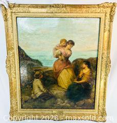MaxSold Auction: "Happy Moments" Oil by E.J. Cobbett | British Genre Scene | 19th Century - Maxsold Signature - Museum-Quality Artifacts, Ancient Antiquities and Collector Finds (CAN and US Shipping)