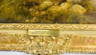 MaxSold Auction: "Happy Moments" Oil by E.J. Cobbett | British Genre Scene | 19th Century - Maxsold Signature - Museum-Quality Artifacts, Ancient Antiquities and Collector Finds (CAN and US Shipping)