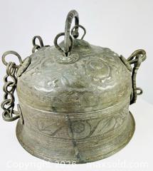 MaxSold Auction: Indo-Persian Censer | Mughal-Inspired Cast Metal Incense Burner with Floral Engraving | Late 18th–Early 19th Century - Maxsold Signature - Museum-Quality Artifacts, Ancient Antiquities and Collector Finds (CAN and US Shipping)