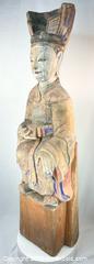 MaxSold Auction: Large Chinese Carved Court Figure with Painted Robes | Temple Guardian Sculpture | Circa 18th–19th Century - Maxsold Signature - Museum-Quality Artifacts, Ancient Antiquities and Collector Finds (CAN and US Shipping)