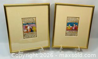 MaxSold Auction: Pair of Antique Persian Manuscript Paintings | Depicting Courtly Scenes | Circa 18th–19th Century - Maxsold Signature - Museum-Quality Artifacts, Ancient Antiquities and Collector Finds (CAN and US Shipping)