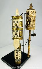 MaxSold Auction: Pair of Tibetan Buddhist Prayer Wheels | Hand-Carved Bone, Brass & Wood - Maxsold Signature - Museum-Quality Artifacts, Ancient Antiquities and Collector Finds (CAN and US Shipping)