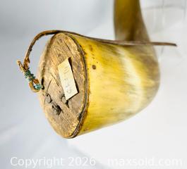 MaxSold Auction: Personal Priming Horn with Carved Initials “IB” | Flintlock Era | Circa Late 18th – Early 19th Century - Maxsold Signature - Museum-Quality Artifacts, Ancient Antiquities and Collector Finds (CAN and US Shipping)