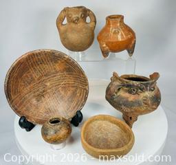 MaxSold Auction: Pre-Columbian Ceramic Vessel & Bowl Collection (Group of Six) | Effigy Forms, Painted Ware & Utilitarian Pottery | Circa 500–1500 CE - Maxsold Signature - Museum-Quality Artifacts, Ancient Antiquities and Collector Finds (CAN and US Shipping)