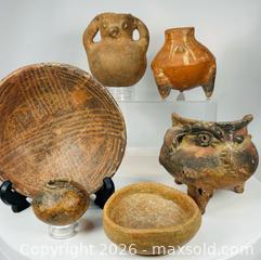 MaxSold Auction: Pre-Columbian Ceramic Vessel & Bowl Collection (Group of Six) | Effigy Forms, Painted Ware & Utilitarian Pottery | Circa 500–1500 CE - Maxsold Signature - Museum-Quality Artifacts, Ancient Antiquities and Collector Finds (CAN and US Shipping)