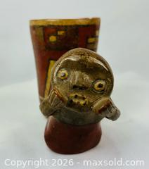 MaxSold Auction: Pre-Columbian | Polychrome Cup with Anthropomorphic Figural Mount | Peru | Circa 400–800 CE - Maxsold Signature - Museum-Quality Artifacts, Ancient Antiquities and Collector Finds (CAN and US Shipping)