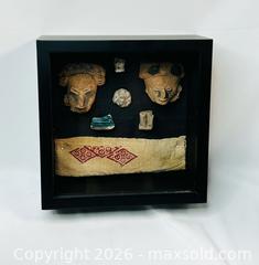 MaxSold Auction: Pre-Columbian | Shadowbox Display: Skull Effigy, Masks, Figurine & Shard | Circa 300 BCE – 900 CE - Maxsold Signature - Museum-Quality Artifacts, Ancient Antiquities and Collector Finds (CAN and US Shipping)