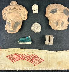 MaxSold Auction: Pre-Columbian | Shadowbox Display: Skull Effigy, Masks, Figurine & Shard | Circa 300 BCE – 900 CE - Maxsold Signature - Museum-Quality Artifacts, Ancient Antiquities and Collector Finds (CAN and US Shipping)