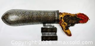 MaxSold Auction: Qajar Persian Warrior Arm Guard | Gold Koftgari Steel Armor Cuff | Circa 19th Century - Maxsold Signature - Museum-Quality Artifacts, Ancient Antiquities and Collector Finds (CAN and US Shipping)