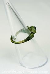 MaxSold Auction: Roman Imperial | Bronze Ring with Deep Red Garnet Stone | Circa 2nd Century AD - Maxsold Signature - Museum-Quality Artifacts, Ancient Antiquities and Collector Finds (CAN and US Shipping)
