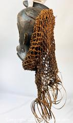 MaxSold Auction: Traditional African Mask with Intricate Carving and Wickerwork | Mid-20th Century - Maxsold Signature - Museum-Quality Artifacts, Ancient Antiquities and Collector Finds (CAN and US Shipping)