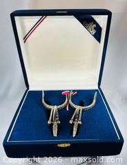 MaxSold Auction: Traditional Chilean Huaso Espuelas Spurs in Nickel Silver with Presentation Case | Circa 20th Century - Maxsold Signature - Museum-Quality Artifacts, Ancient Antiquities and Collector Finds (CAN and US Shipping)