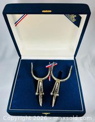 MaxSold Auction: Traditional Chilean Huaso Espuelas Spurs in Nickel Silver with Presentation Case | Circa 20th Century - Maxsold Signature - Museum-Quality Artifacts, Ancient Antiquities and Collector Finds (CAN and US Shipping)