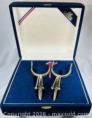MaxSold Auction: Traditional Chilean Huaso Espuelas Spurs in Nickel Silver with Presentation Case | Circa 20th Century - Maxsold Signature - Museum-Quality Artifacts, Ancient Antiquities and Collector Finds (CAN and US Shipping)