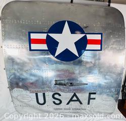 MaxSold Auction: Vintage USAF Boeing 737 Aft Cargo Door Panel with Military Insignia - Maxsold Signature - Museum-Quality Artifacts, Ancient Antiquities and Collector Finds (CAN and US Shipping)