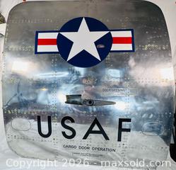 MaxSold Auction: Vintage USAF Boeing 737 Aft Cargo Door Panel with Military Insignia - Maxsold Signature - Museum-Quality Artifacts, Ancient Antiquities and Collector Finds (CAN and US Shipping)