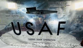 MaxSold Auction: Vintage USAF Boeing 737 Aft Cargo Door Panel with Military Insignia - Maxsold Signature - Museum-Quality Artifacts, Ancient Antiquities and Collector Finds (CAN and US Shipping)