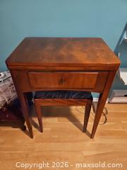 MaxSold Auction: Singer Sewing Machine with Wood Cabinet and Matching Bench - Vancouver (British Columbia, Canada) SELLER MANAGED Estate Sale Online Auction - Adanac Street