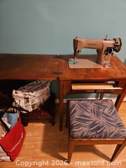 MaxSold Auction: Singer Sewing Machine with Wood Cabinet and Matching Bench - Vancouver (British Columbia, Canada) SELLER MANAGED Estate Sale Online Auction - Adanac Street