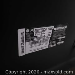 MaxSold Auction: LG 75" 75UP7070PUD 4K UHD LED/LCD TV (TV Stand sold separately) - Phoenix (Arizona, USA) SELLER MANAGED Downsizing Online Auction - West Morningside Drive