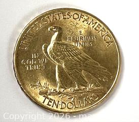 MaxSold Auction: 1910 $10 23kt Gold U.S. Indian Coin - Campbell (California, USA) PARTNER MANAGED Estate Sale Online Auction -  Dell Avenue